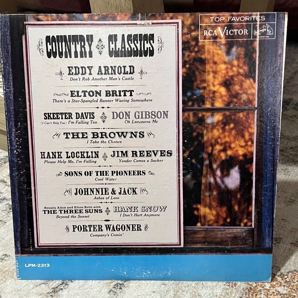Country Classics Various Artists Vinyl LP RCA Victor LPM-2313 Eddy Arnold 1961